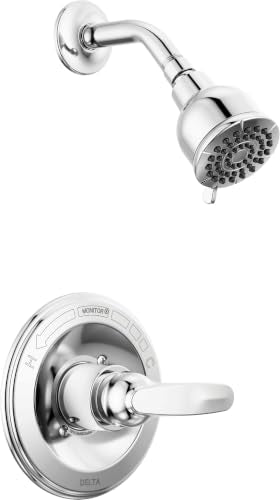 Delta Foundations 13 Series 2-Spray Shower Faucet Set, Chrome Shower Head and Handle Set, Valve Trim Kit, Chrome BT13210 (Valve Not Included) - color: Chrome
