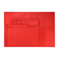 HARFINGTON Soldering Mat 21.7"x15" Silicone Magnetic Soldering Repair Mat Heat Resistant Electronics Work Mat for BGA Soldering Gun Iron Workbench CellPhone Computer Electronics Repair, Red