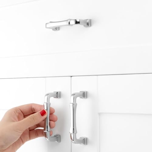3 Inch Polished Chrome Cabinet Pulls Kitchen Handles 10 Pack 3175 - color: Polished Chrome, size: 3 In Hole Distance
