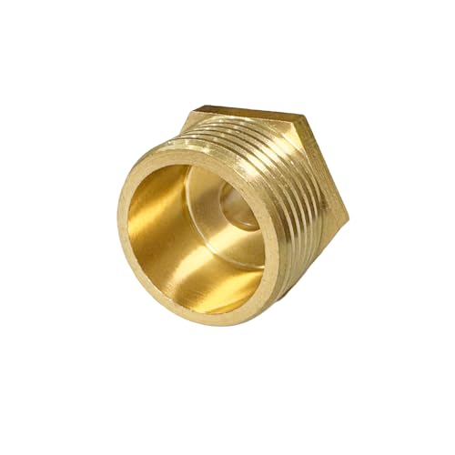 3/4" x 1/4" Male Threaded Hex Nipple Reducer Brass NPT Pipe Fitting Adapter Straight Connectors Pack of 2 - size: 3/4" x 1/4" -2 Pack