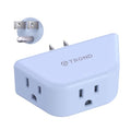 TROND Outlet Extender, 3 Way Angled Wall Plug Splitter, Blue - color: Blue, size: 3AC-3 Prong Plug, 1 Pack