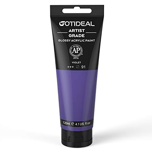 GOTIDEAL Acrylic Paint Violet Tubes(120ml, 4.1 oz) - color: Violet, style: Regular
