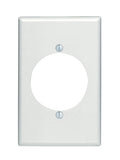 Leviton Power Outlet Wallplate, 2.147 Inch Diameter Hole, 1-Gang, Midway Size, 80528-W, White - color: White