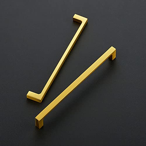 Ravinte Brushed Brass Solid Pulls Cabinet Handles 7-1/2 Inch 10 Pack - size: 7-1/2 Inch Hole Center