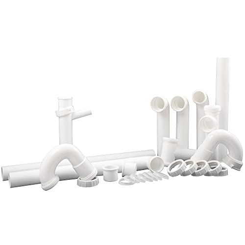 PlumbCraft 27-Piece Kitchen Sink Drain Repair Kit, Universal Fit