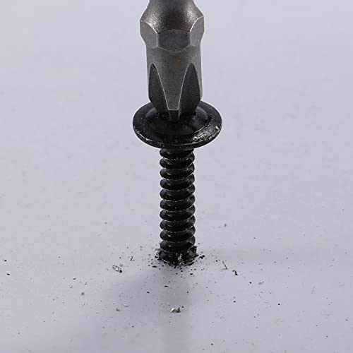 #10 x 1 Sheet Metal Screws 500PCS 410 Stainless Steel Truss Head Fast Self Tapping Screws Black Oxide by SG TZH - color: Black, size: #10 x 1"