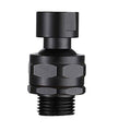 Shower Head Swivel Ball Adapter Brass Adjustable Shower Arm Connector Universal Showering Component (Matte Black) - color: Matte Black