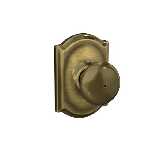 Schlage F40 PLY 609 CAM, Camelot, Antique Brass - color: Antique Brass, size: Camelot