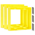 3/4" Double Gang Electrical Box Extender,Yellow,Pack of 3 - color: Yellow-3/4"