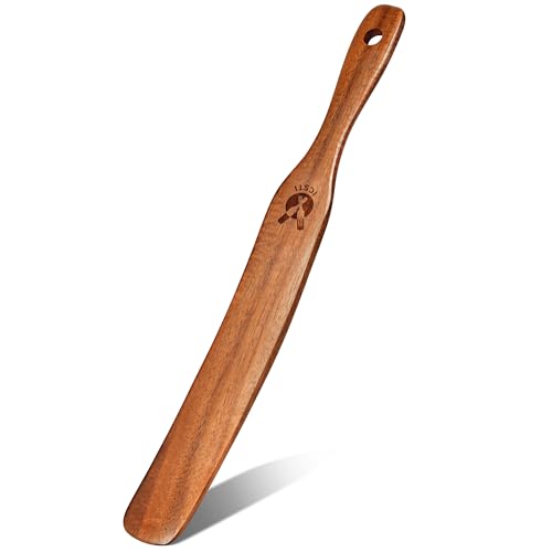 Skinny Spurtle for Sourdough Starter, Mixing, Reaching Bottom of Jar, Dough Whisk, Natural from High Moist Resistance Teak, Spurtles Kitchen Tools Wooden Kitchen Utensils for NonStick Cookware - size: 1Pcs