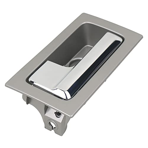 TQPONLY Interior Door Handle Front/Rear Left Driver& Right Passenger Side (Gray Housing+Chrome Lever) Compatible with 2009-2014 Ford F150 Replaces 9L3Z1522601CB 90826 9L3Z1522600CB 90825 - color: Chrome Lever with Gray Housing, style: 1 Pair