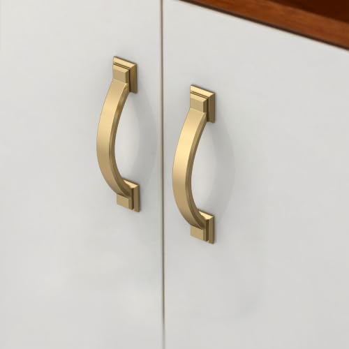 5 Pack 3 Inch(76mm) Champagne Bronze Cabinet Pulls, Champagne Gold Cabinet Handles Kitchen Arch Cabinet Hardware for Bathroom Drawer - color: Champagne Bronze, size: 3 inch（76mm）, style: 5 Pack