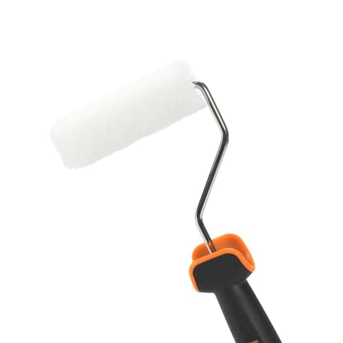 Edward Tools 7 Piece 4” Paint Roller Kit - Includes Acrylic, Polyester and Foam Covers - Deluxe Plastic Paint Tray - Ergo-Grip Frame with Rubber Handle