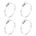 HARFINGTON 4pcs Hose Clamps 3.6"-4.5" (91-114mm) Adjustable 304 Stainless Steel Worm Gear Hose Clamps Assortment Kit for Plumbing Dryer Vent Automotive Dust Collector - size: 91-114mm