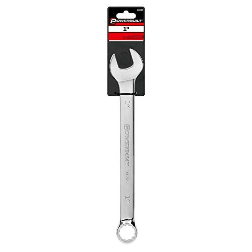 Powerbuilt 1-Inch Combination Wrench, SAE 12 Point Double Ended Box and Open End, 15 Degree Offset - 644152 - size: 1"