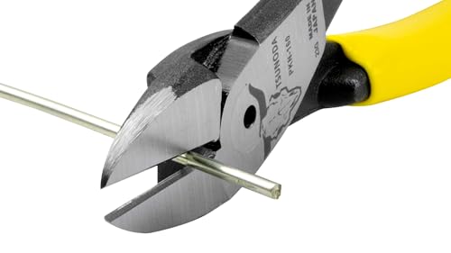 Tsunoda PKN-160, High-Leverage Heavy Duty Diagonal Cutters 6-inches (160mm) - size: 6-inches PVC Dipped Handle