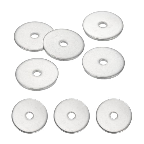MECCANIXITY 5 Pcs M4 Stainless Steel Flat Washers Round Assortment Parts Spacers Assorted for Screws, Bolts, Plumbing, Automotive, Electrical 4.4mm ID 25mm OD 2mm Thick - size: M4, 4.4mm ID 25mm OD 2mm Thick
