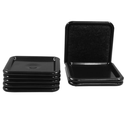 Felt Furniture Sliders, Square, 2.5 x 2.5 inch, 8Pcs, Black/Gray - size: Square, 2.5 x 2.5 inch