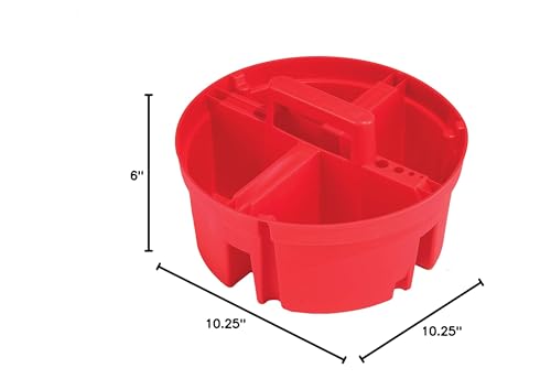 Bucket Boss - Super Stacker Small Parts Organizer, Bucket Organization (15054), Red (Pack of 6) - size: (Pack of 6)