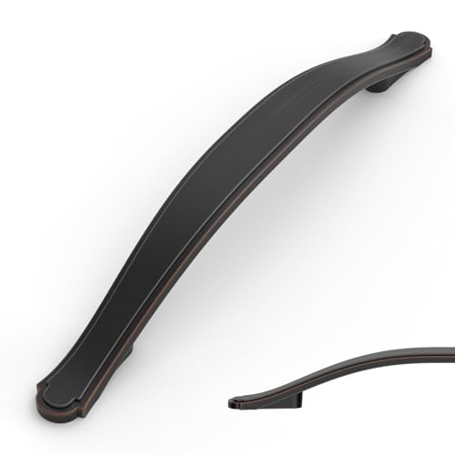 Amerdeco 10 Pack Oil Rubbed Bronze Cabinet Pulls 5 Inch(128mm) Hole Center Drawer Pulls Cabinet Hardware Kitchen Cabinet Handles for Bathroom Dresser Pulls ZH0068 - color: Oil Rubbed Bronze, size: 5"/128MM Hole Center