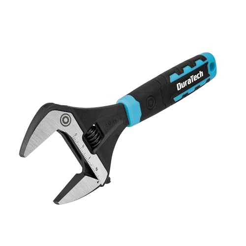 DURATECH 10-Inch Wide Jaw Adjustable Wrench - color: Black & Blue, size: 10-Inch