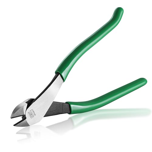 SK 9" Angled Side Cutters, Heavy Duty Diagonal Cutting Pliers, Wire Cutters