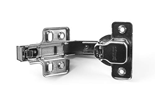 Berta (2+2) 135/165 Degree Hinges Combination, Full Overlay, 2-Cam 4-Way Adjustment, Concealed Frameless Lazy Susan/Bi Folding Cabinet Door Hinges Set with Screws (135 & 165 Degree Soft Close Hinges)