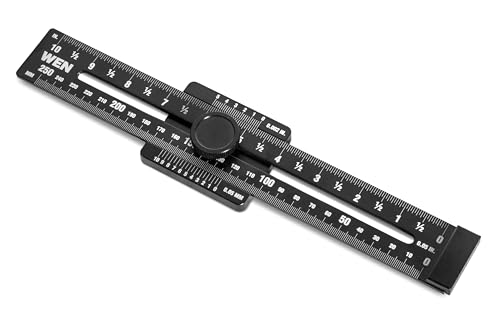 WEN 10-Inch Aluminum Offset Marking Gauge and Layout Tool with Laser-Etched Scale (ME252R)