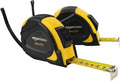 Amazon Basics Self-Locking Tape Measure, 25ft (8-Meters), Accurate Dual Scale inch/Metric, MID Accuracy, Extendable, Yellow, 2 Count (Pack of 12) - color: Yellow, size: 7.6 m (Pack of 12)