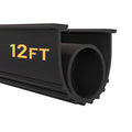 DGSL Garage Door Bottom Seal, 5/16 T-End Rubber Weather Stripping, 12 FT - size: 12 FT Black U+O