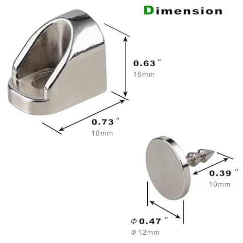 Keenkee 4 Set Magnetic Cabinet Door Catches, Nickel Color - color: Nickel
