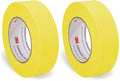3M Automotive Refinish Masking Tape 388N, 06654, 36 mm x 55 m, Yellow, Crepe Backing, Moisture Resistant, Multi-Purpose (Pack of 2) - size: 36 mm x 55 m (2 Rolls)