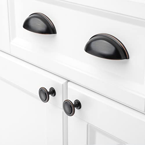 KOOFIZO 20 Pack Oil Rubbed Bronze Cabinet Knobs Pull Round Single Hole 1960 - color: Oil Rubbed Bronze, size: Knob 1 - 20Pcs, style: Round