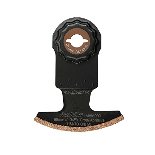 Makita E-08595 StarlockMax® Oscillating Multi-Tool 2-3/4" Hard Metal with Tungsten Carbide 50 Grit Grout and Abrasive Segmented Saw Blade