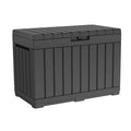 Keter Kentwood 50 Gal Outdoor Storage Box and Patio Side Table - color: Dark Grey