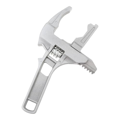 Stubby Adjustable Wrench, Large Opening Wrench Spanner, Aluminum Alloy Wide Jaw Spanner Repair Tool for Bathroom Washbasin Tube Plumbing Automotive