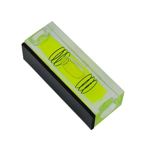 High precision mini level bubble, double line small bubble, three line flat ball level, household ruler can be turned 180 degrees (Magnetic, 44 * 17 * 15mm（4PCS)) - size: 44*17*15mm（4PCS)
