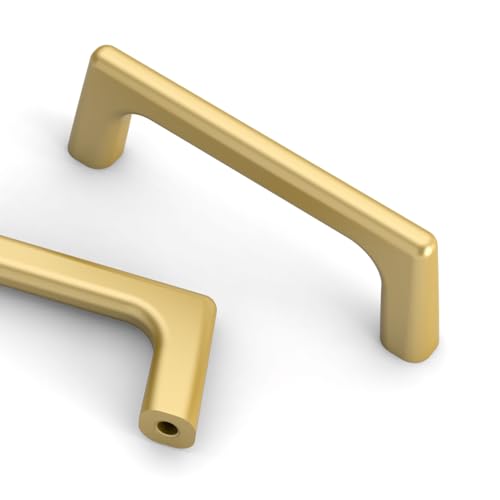 Asidrama 10 Pack 3 Inch(76mm) Gold Cabinet Pulls Cabinet Handles Cupboard Handles Kitchen Cabinet Hardware for Cupboard Drawer Pulls - color: Gold, size: 3" Hole Center, style: 10 Pack