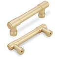 10 Pack 3 Inch(76mm) Kitchen Cabinet Handles Brushed Gold Cabinet Pulls Alloy Drawer Pulls Solid Cabinet Hardware - color: Brushed Gold, size: 3'' Hole Center(76mm)