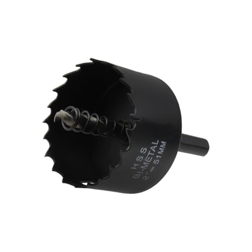2-inch Hole Saw BI-Metal Hole Saw Drill Hole Cutter for Hard Wood, Thin Metal, Plaster Ceiling, Plastic, Fiberglass- 2pcs - color: black, size: 2 in