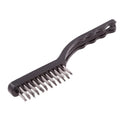 Steelman Steel Wire Brush for Deburring, Metal Finishing, and Cleaning, ¾-inch x 4-inch Bristle Area, 5-inch Contoured Handle - color: Black