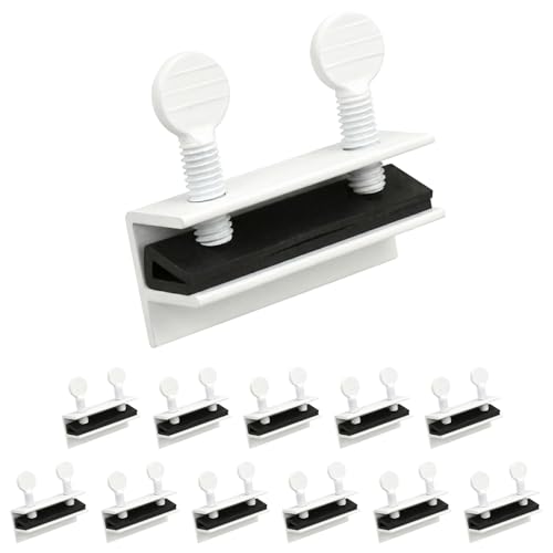 "Nuk3y Sliding Window Security Locks with Rubber Gasket (White, 12 Pack)" - color: White, size: 12 Pack
