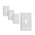 DEWENWILS Toggle Wallplate, Metal Light Switch Covers with White Finish - color: White, size: 1 Toggle 4PK