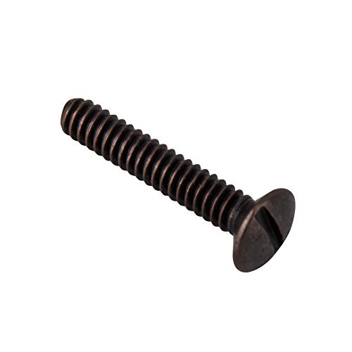 Henne Bery 3/4" Long 6-32 Thread, Oval Head Milled Slot Replacement Wall Plate Screws, 50 Pack, Bronze - color: Bronze, size: 3/4",50 Pack