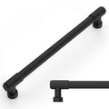 Amerdeco 10 Pack Matte Black Cabinet Pulls 7.5 Inch(192mm) Hole Center Drawer Pulls Cabinet Hardware Kitchen Cabinet Handles for Bathroom ZH0075 - color: Matte Black, size: 7.5"/192MM Hole Center