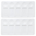10PCS Rectangular Watercolor Palette Art Gouache Palette Acrylic Paint Mixing Tool 21x10x1.5cm Ideal for Sketching Essential for Outdoor Painting Classes White