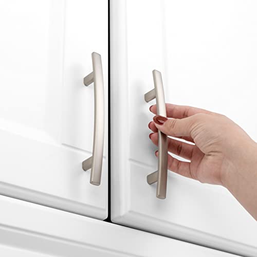 KOOFIZO 10 Pack 3-3/4 in Brushed Nickel Cabinet Pulls, Drawer Handles 1961 - color: Brushed Nickel, size: 3-3/4" CC