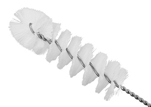 Eisco Nylon Bottle Brush Fanned Tip, White, 8.75", Fits 1" to 1.2" Openings