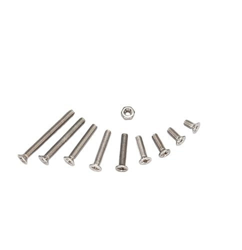 940pcs M2 M3 M4 M5 Phillips Countersunk Flat Head Machine Screws Hex Nuts Flat Washers Assortment - size: M2 M3 M4 M5 940pcs (Countersunk Head-304)
