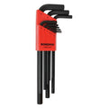 Bondhus 12199 Set of 9 Hex L-wrenches, Long Length, sizes 1.5-10mm